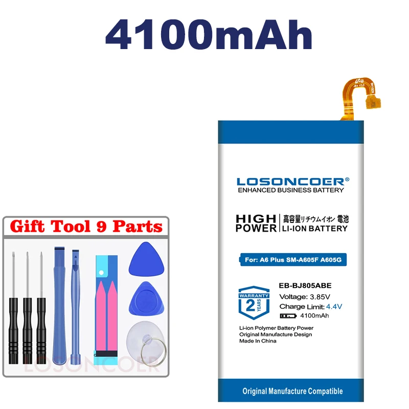 Аккумулятор EBBJ805ABE EB BJ805ABE мАч для Samsung Galaxy A6 Plus + 4100 A605G A6050 A605K A605FN A605GN J805 SM
