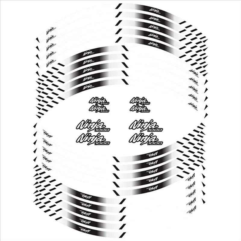 

Motorcycle Reflectives Wheel Sticker Waterproof Rim Tire Decals Stickers Protection Suit For KAWASAKI NINJA1000 Ninja 1000