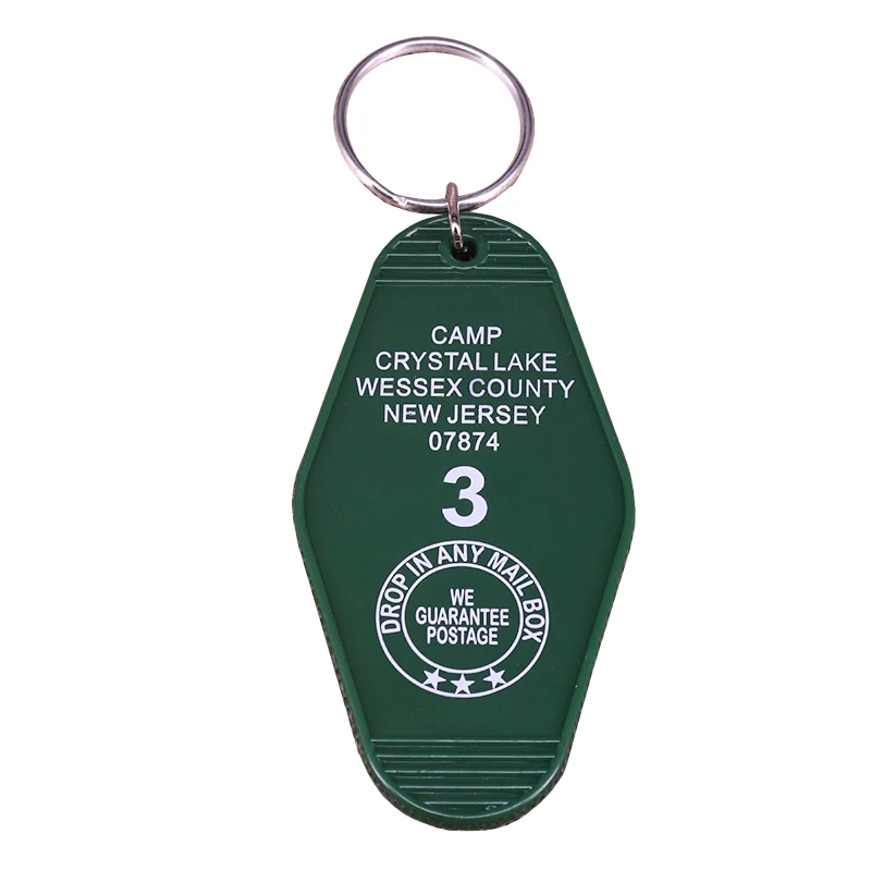 Friday The 13th inspired camp crystal lake green key tag