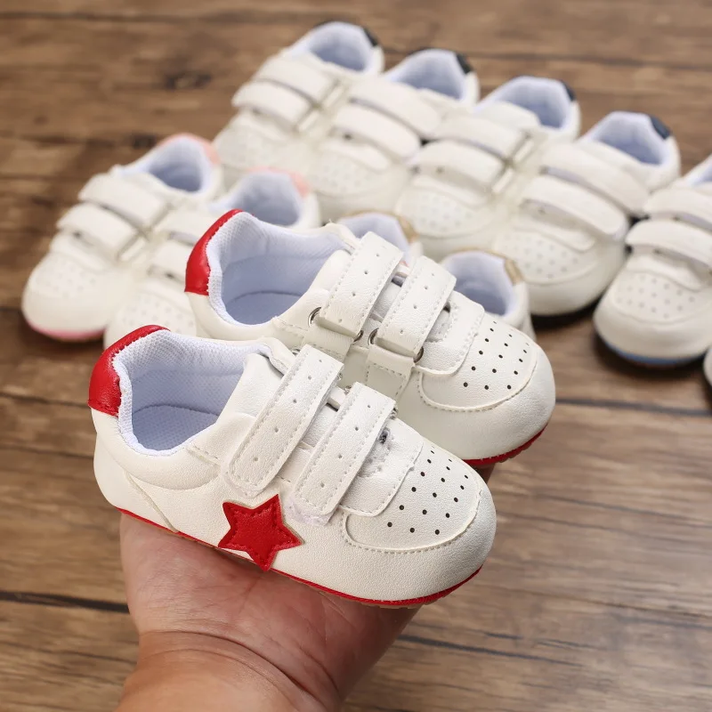 

0-18M Toddler Baby Boys Girl Crib Shoes Soft Soled Lace up Shoes Sneaker Newborn Infant Prewalker 6 styles Casual Shoes