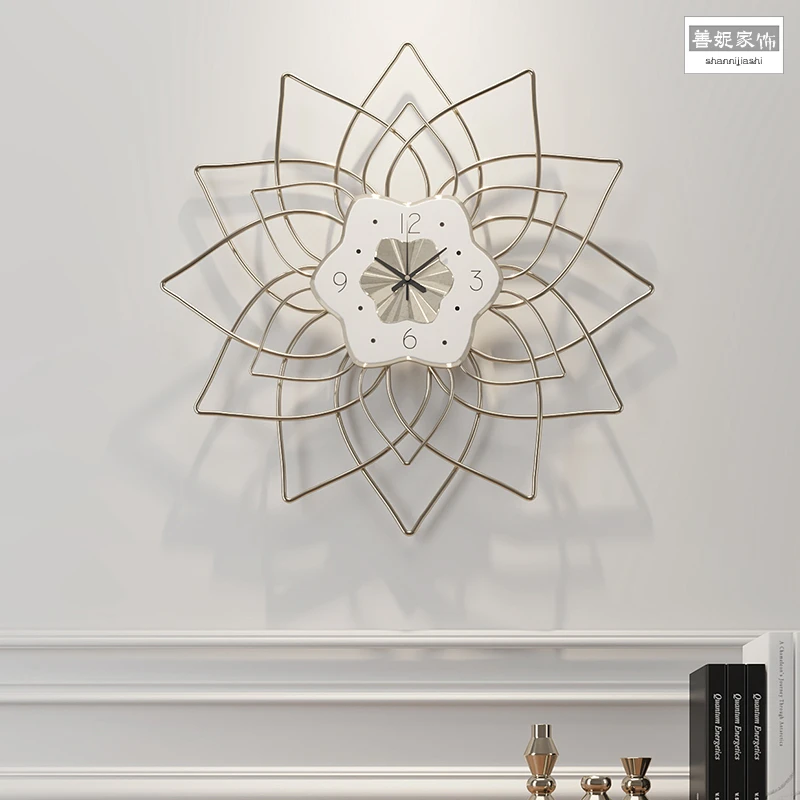 

Nordic Silent Digital Wall Clock Modern Design Living Room Luxury Metal Wall Clock Creative Reloj De Pared Moderno Home Decor