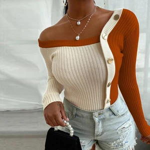 Модная сексуальная женская блузка с открытыми плечами и пуговицами с длинным рукавом, сексуальные топы и рубашки, зимние топы больших размеров, женская одежда, 2020