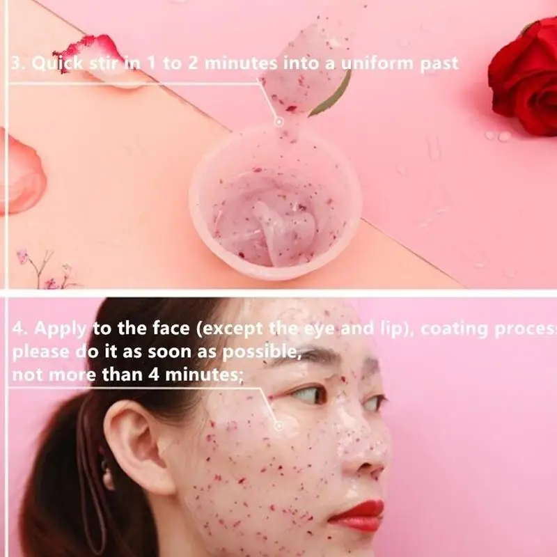 Натуральная мягкая маска для спа сделай сам с коллагеном розой и гиалуроновой