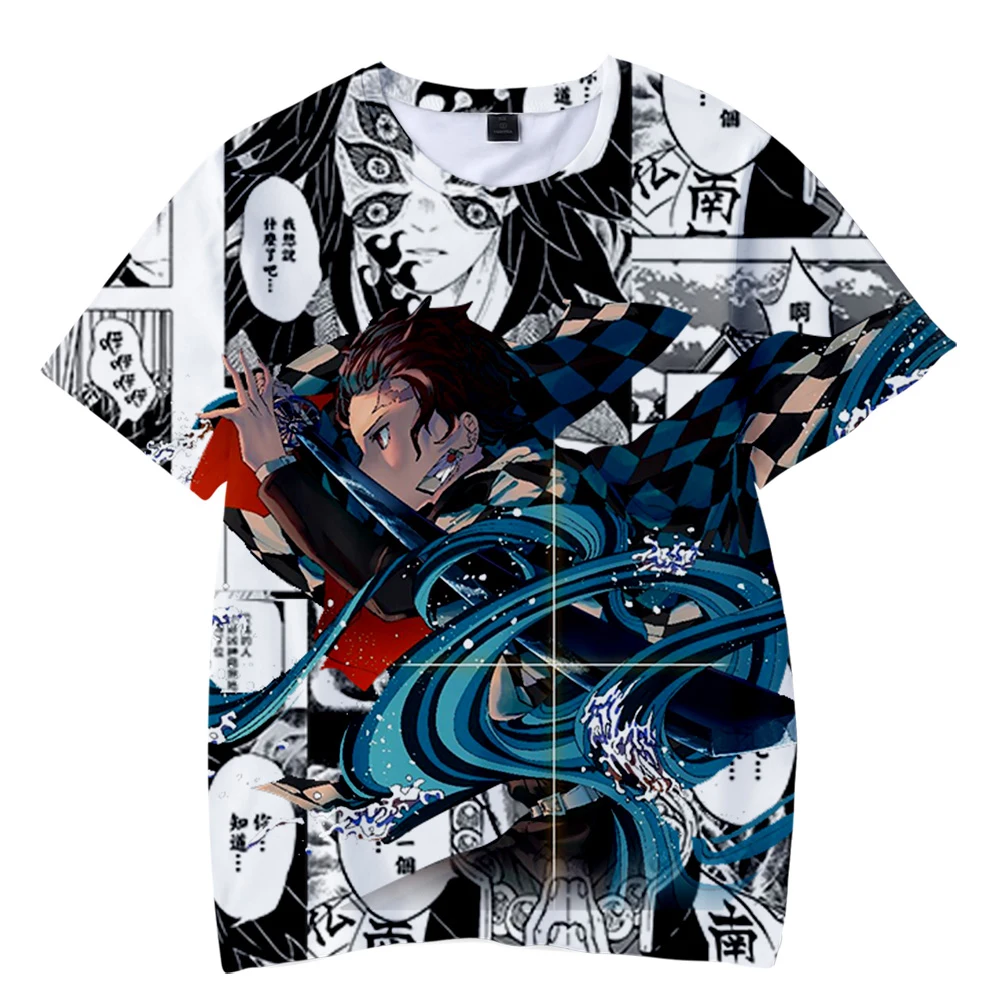 

Summer Men'S Oversized T-Shirt Japan Cartoons Anime Harajuku Men'S Clothing 3D Printing Trend Fashion Soft 0 Collar T-shirt
