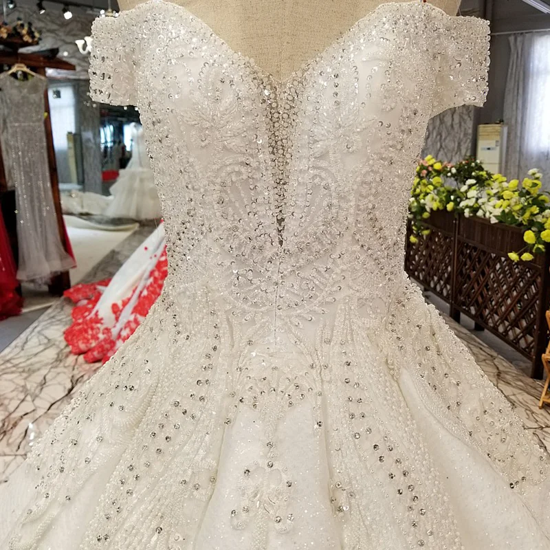 LS09670 свадебное платье длиной до пола с бисером открытыми плечами Милое Свадебное