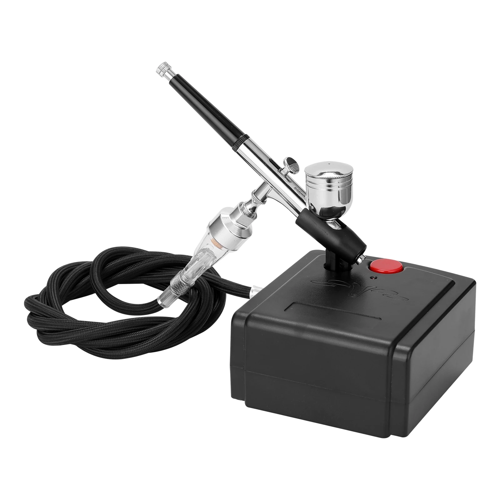 

Professional Airbrush Set for Model Making Art Painting with Air Compressor+Power Adapter+Airbrush+Airbrush Holder+0.2mmneedle