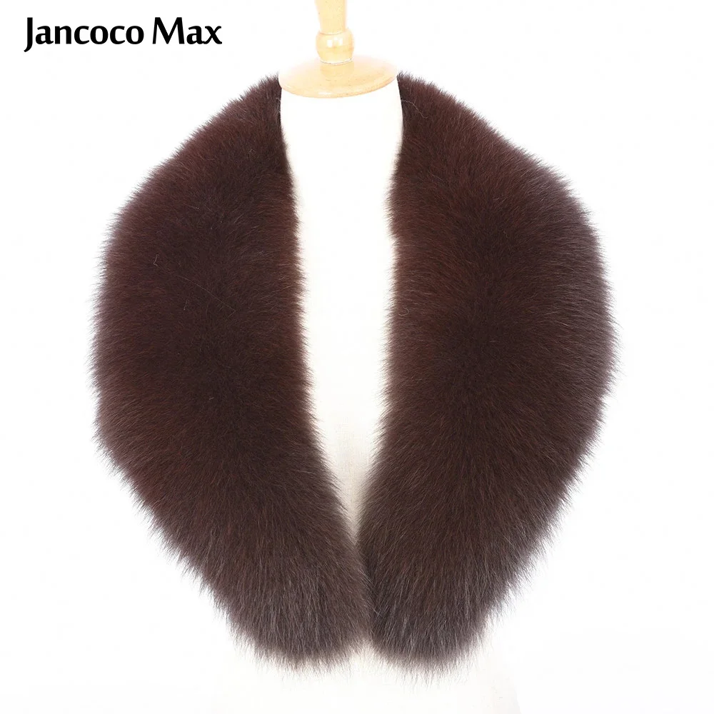 Jancoco Max новый зимний воротник из натурального Меха чернобурки высокого качества