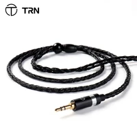 new trn t2s 16 core silver cable plated 2 5 3 5mm plug for qdc 2pinmmcx connector hifi upgrade cable for trn mt1 vx cca edx