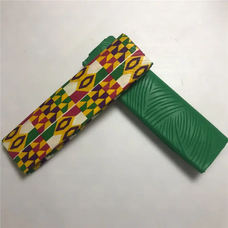 Нигерийский полиэстер воск Анкара Kente Ткань Chitenge Гана воск Африканский Kitenge принты ткань для ткани в 2+ 2 ярдов J30 - Цвет: 34