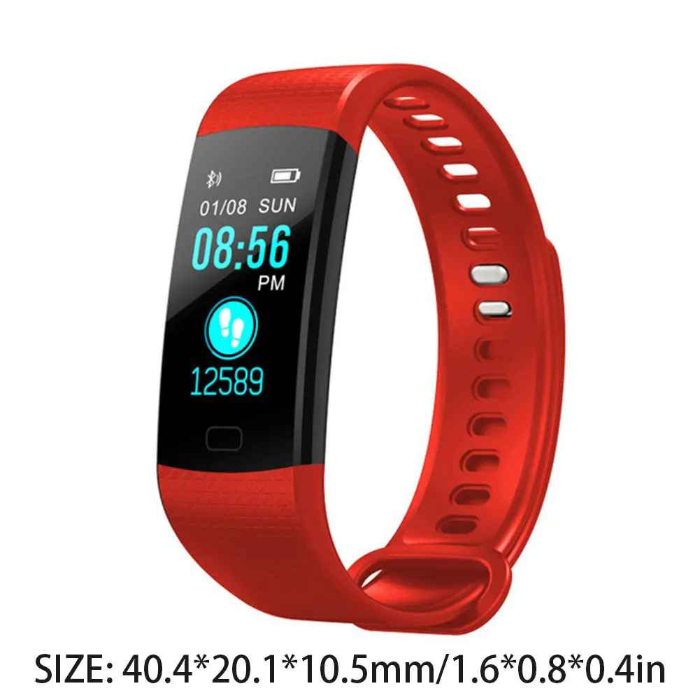 

Sport Smart Watch Waterproof Fitness Tracker Blood Pressure Heart Rate Monitor Smart Bracelet For Android IOS Phone Tracker Red