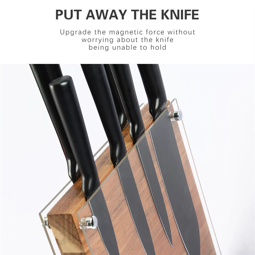 Sowoll Т образный Магнитный блок подставки для ножей Органайзер Кухня ножи хранения