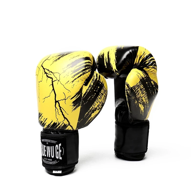 Hot Sale Boxing Gloves Adults Women Men MMA Mitts Combat Muay Thai Glove Training Glove 6 8 10 12 14OZ Kids Toy Kickboxing Glove
