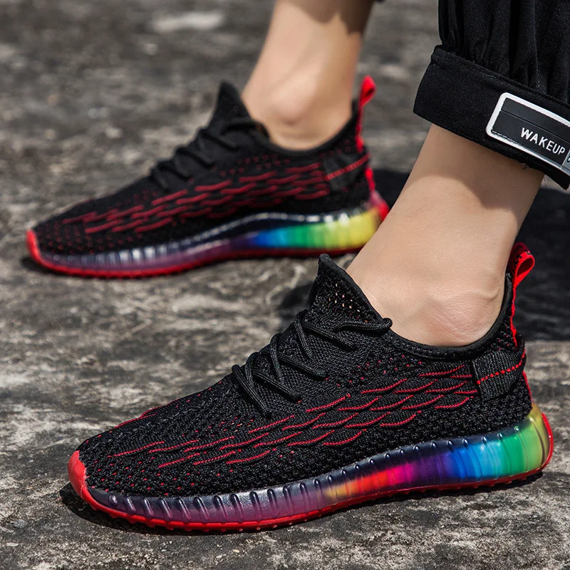 Новые кроссовки мужские 2019 спортивные уличные дышащие с принтом 4D Hombre Zapatillas |