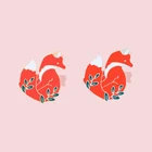 Броши в виде животных, лисы, эмаль, булавка, шляпа, рюкзак, аксессуары, значки, на заказ, подарок для детей, милые ювелирные изделия, кнопки, булавки для влюбленных, 2 цвета