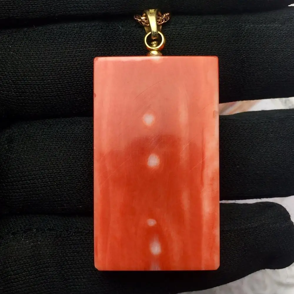 Женское Ожерелье из настоящего золота 18 К с подвеской в виде кораллов | Украшения