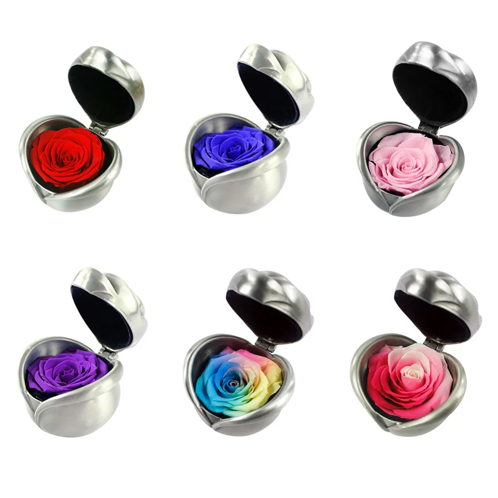 

Artificial Flowers Gift Box Valentine's Day Mother's Day Best Gifts Eternal Flower Marriage Ring Jewelry Box Candy Bar Party Wed
