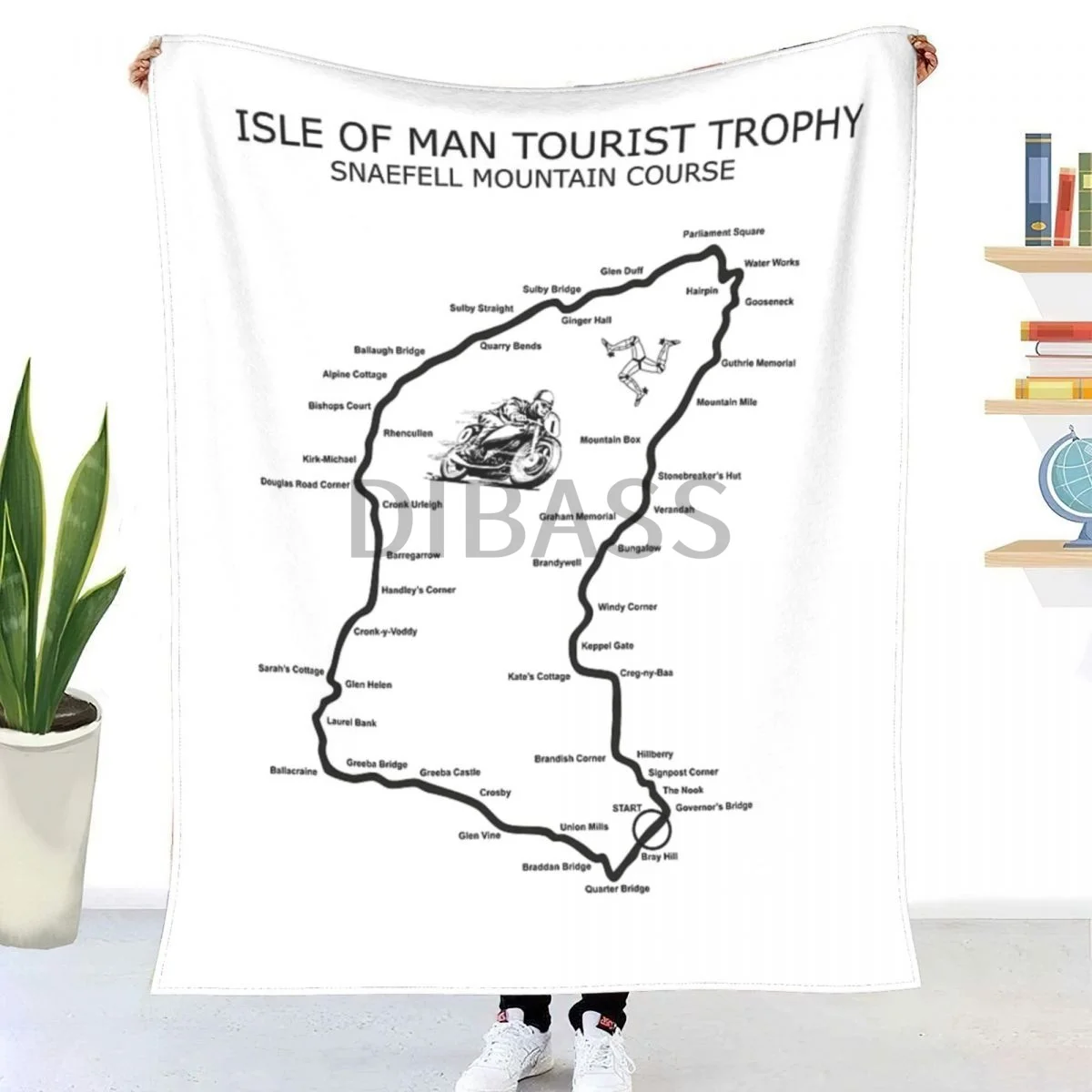 

Фланелевое Одеяло с 3D принтом The Island Of Man TT