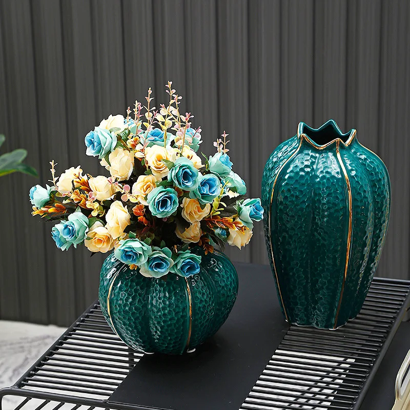 

living room dining table flower arrangement decoration new Chinese living room porch fashion decoration flower ware