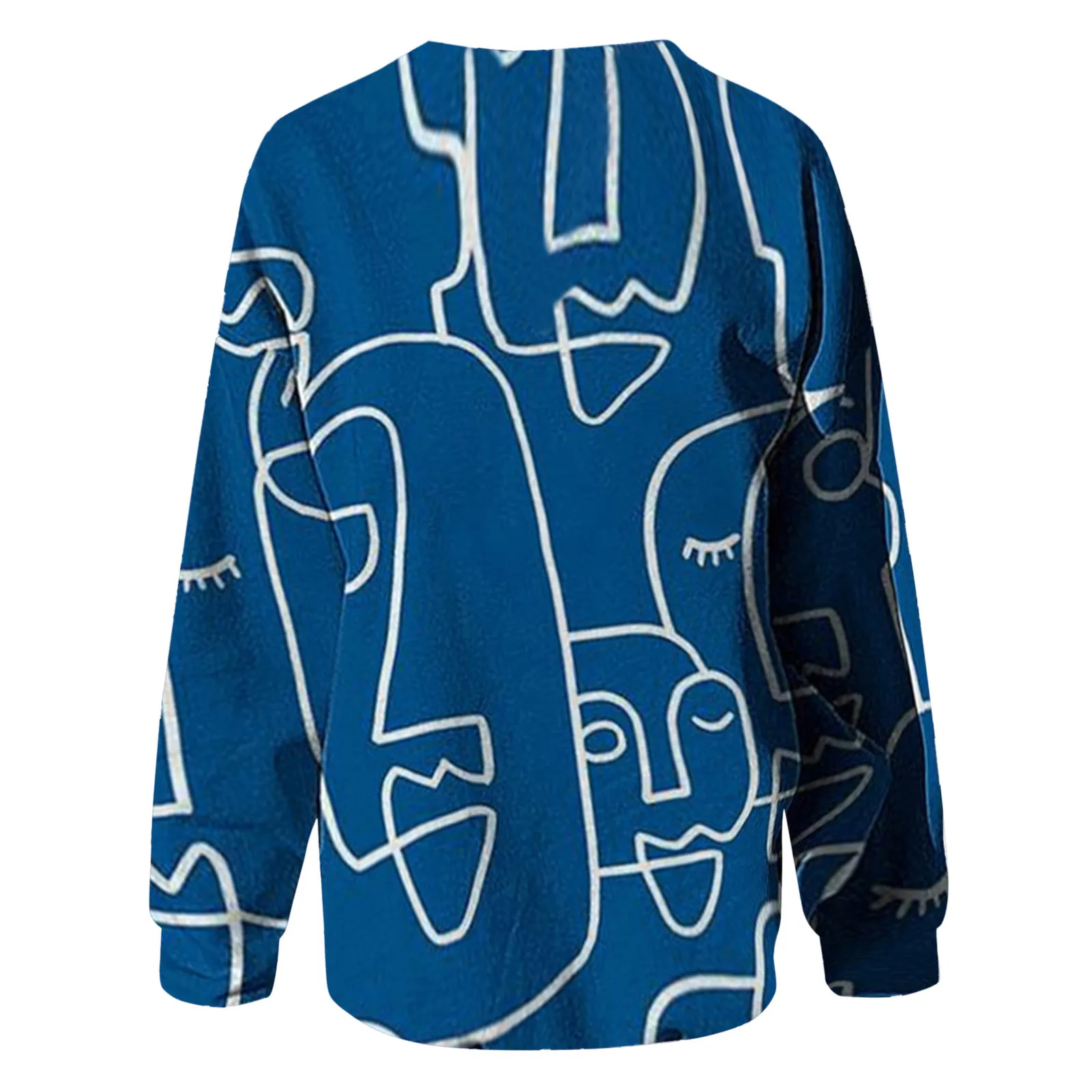 

SAGACE 2021 Women Fashion Pullover Autumn Winter New Loose Print O-Neck Long Sleeve Blouse Tops Casual Street Sweatshirt