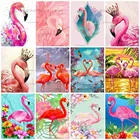 5D алмазная живопись сделай сам, фламинго, полноразмерная вышивка, мозаика, Набор для вышивки крестиком, искусство ручной работы, украшение для дома, подарок