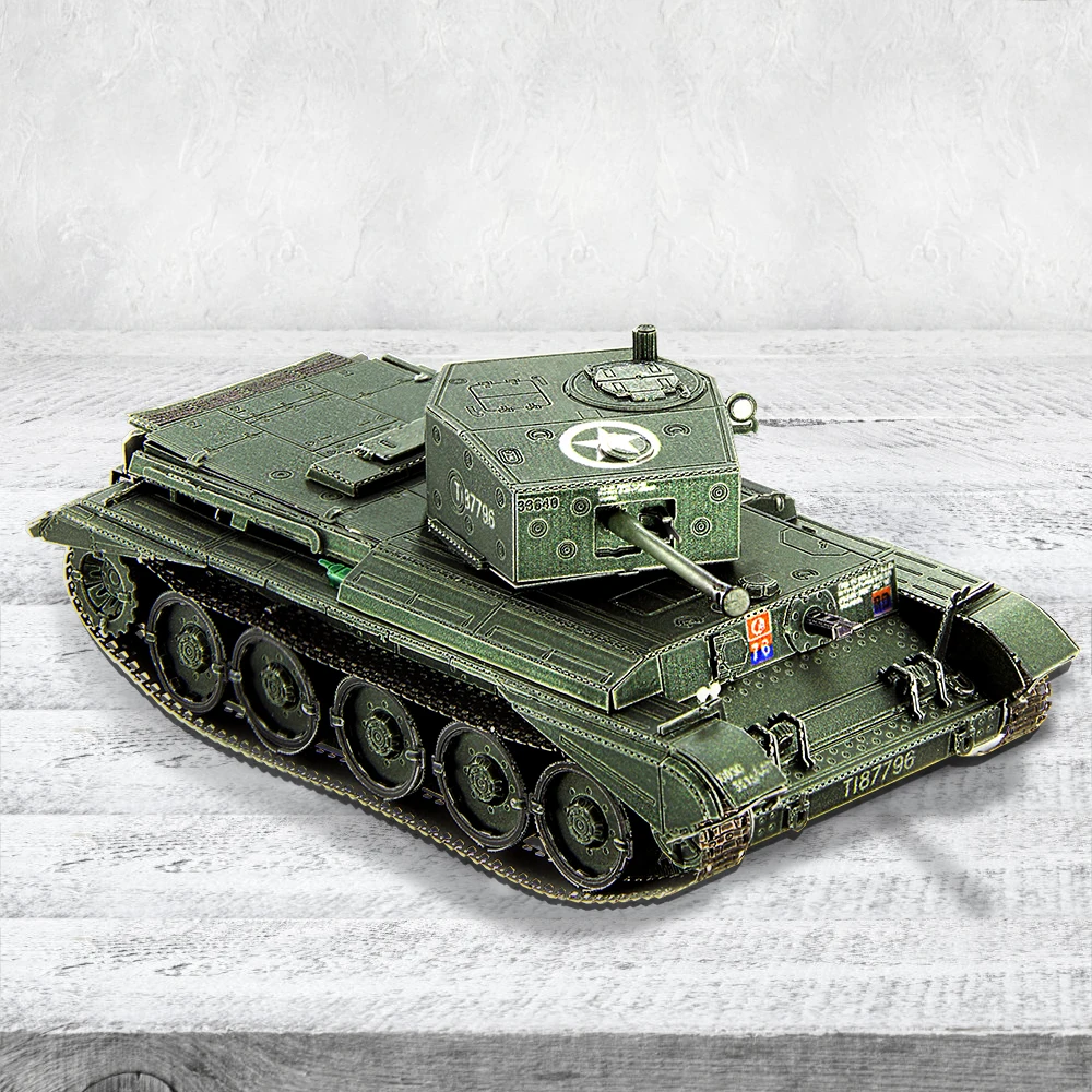 

2021 New Piececool 3D Metal puzzle Model Cromwell Tank Collection Puzzle DIY 3D Laser Cut Model Puzzle Toys for Adult
