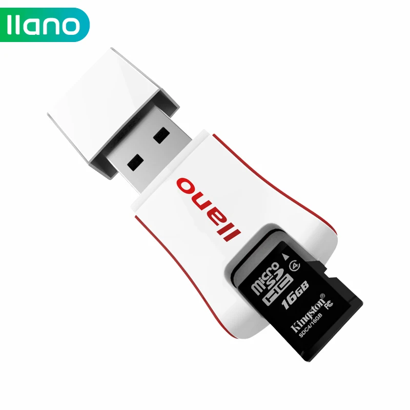 

LLANO Card Reader USB 2.0 New High Speed Mini Micro SD SDHC TF Flash Memory Card Reader Mini Adapter For PC Laptop
