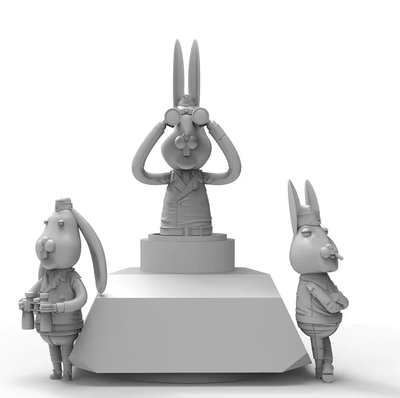 Набор фигурок из смолы в виде кролика (без резервуара) 1/35|Наборы для сборки