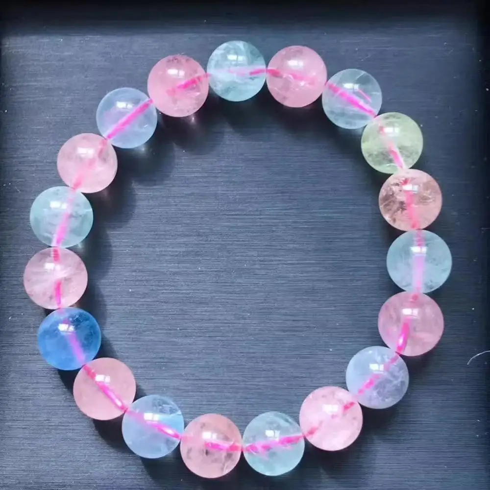 100% натуральный цветной морганит Берил драгоценный камень прозрачный Круглый