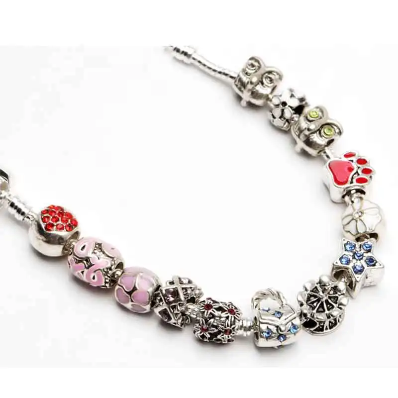 Оптовая продажа 20 шт. смешанные металлические эмалированные бусины с большим