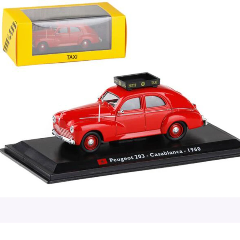 Красный цвет 1:43 Масштаб металлический сплав классический Peugeot 203 casablanca 1960 такси