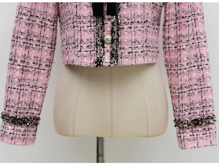 

2020 Autumn Winter Elegant Palid 2 Piece Outfits Set Women Long Sleeve Bow Short Coat Mini Skirt Korean Vintage Skirt Set Femme