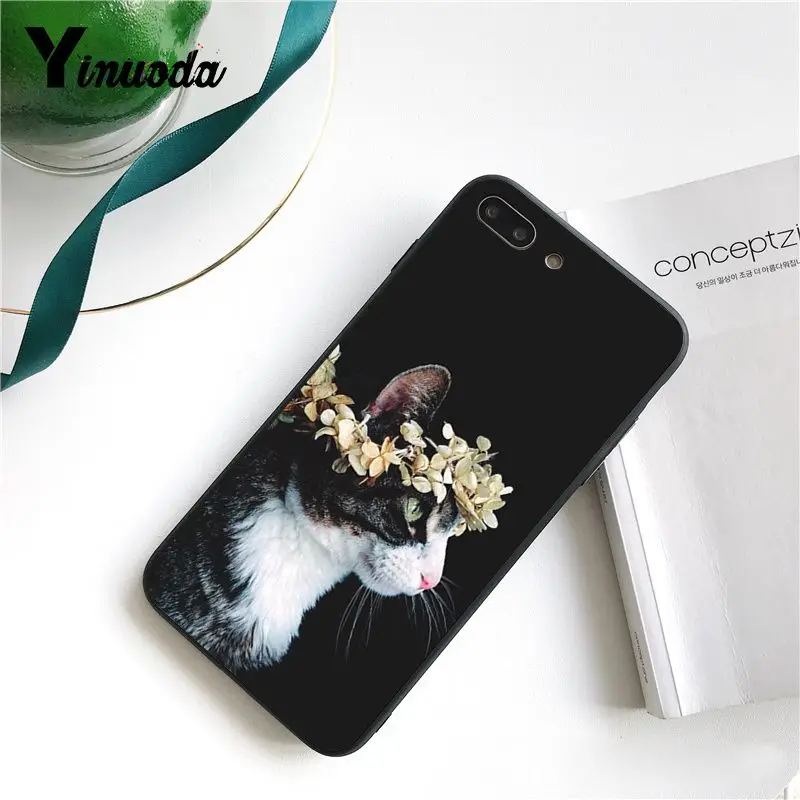 Yinuoda милый чехол с кошачьими глазками для телефона iPhone 6S 7 7plus 8 8Plus X Xs MAX 5 5S XR 11 Pro Max