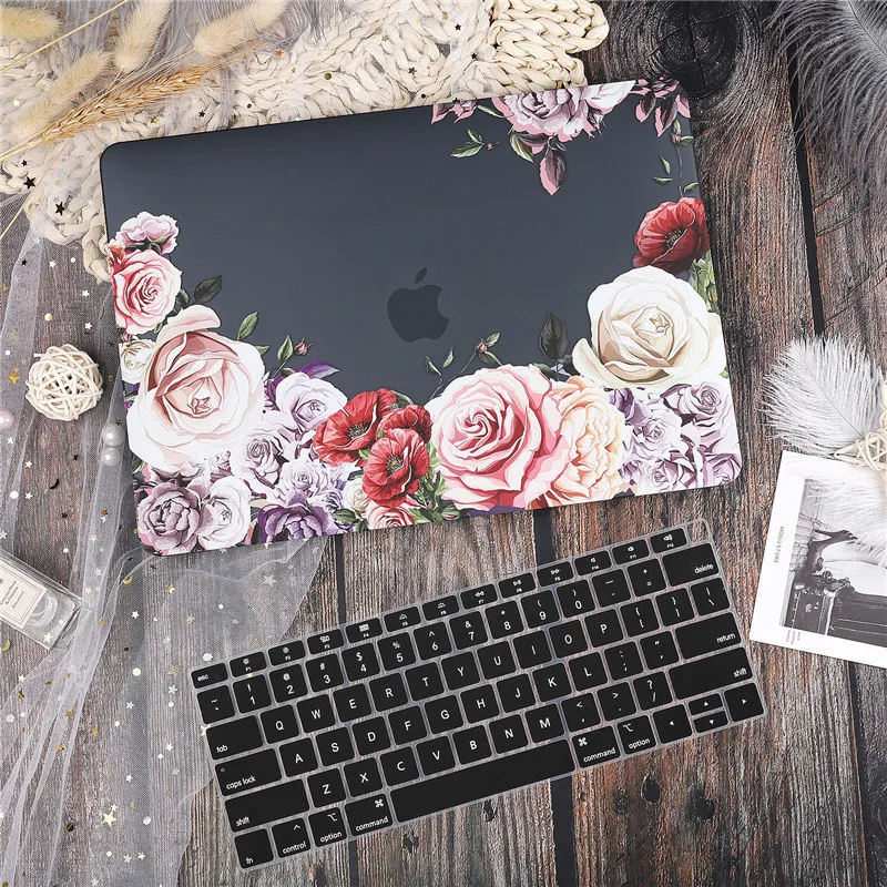 Чехол для ноутбука MacBook Air 13 11 Pro 13 15 retina A1502 Touch Bar mac book 12 13 1" A1708 A2159 A1989 жесткий чехол - Цвет: X042A