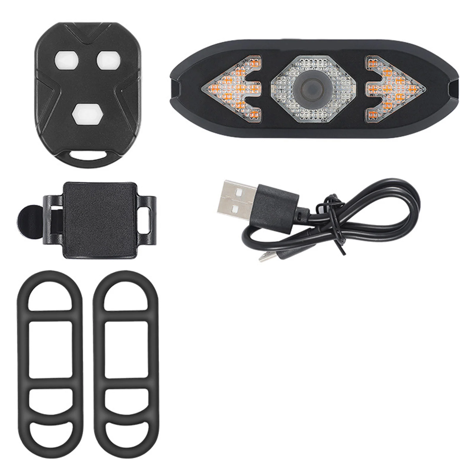 

Задний фонарь для велосипеда с указателями поворота, перезаряжаемый от USB ультра яркий светодиодный Предупреждение о безопасности, задний ...