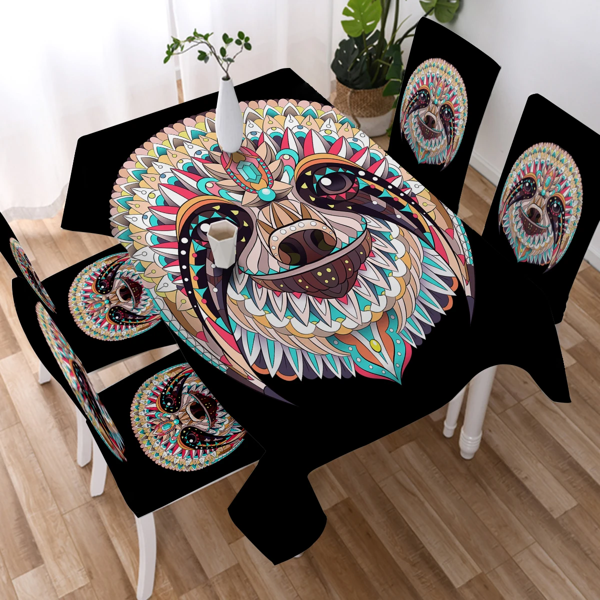 Непромокаемая клеенка с черепом Декоративная скатерть покрытие для обеденного