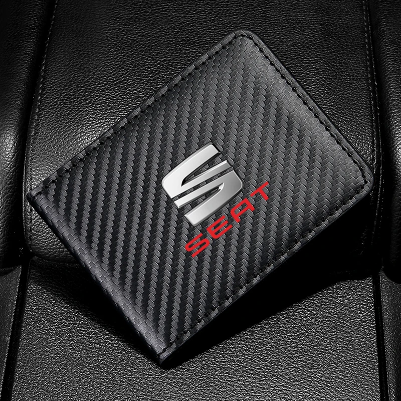 Чехол-книжка из углеродного волокна для водительского удостоверения Обложка