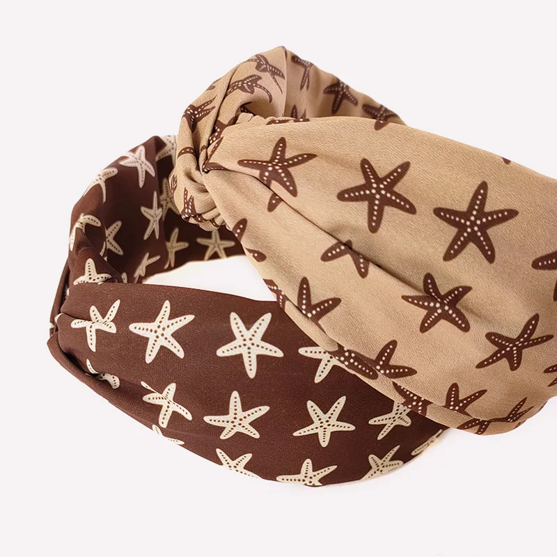 Ободок для волос в стиле ретро женский элегантный аксессуар с коричневыми