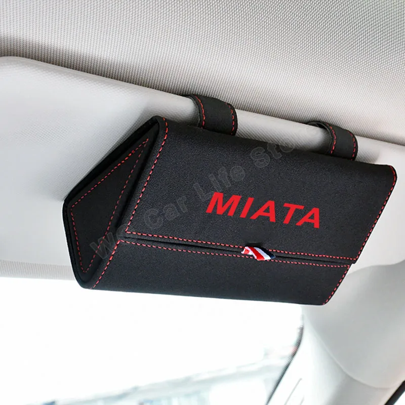 

Car Eye Glasses Organizer Glasses Case For Mazda Miata Car Visor Sunglasses Box Interior Accessories