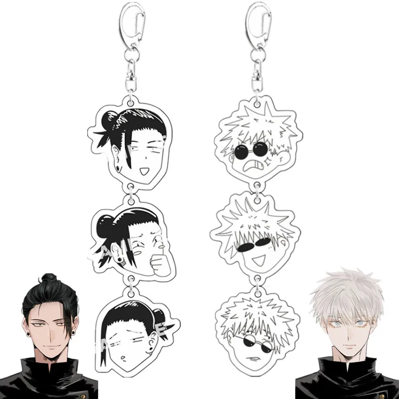 

Anime Jujutsu Kaisen Key Chain Cosplay Gojo Satoru Geto Suguru Long Acrylic Keychain Pendant Bag Accessories Props