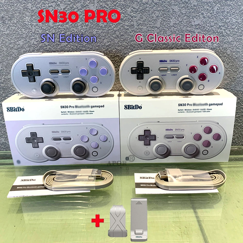 

Лидер продаж, игровой контроллер 8bitdo SN30 Pro для Nintendo Switch, Android, MacOS, Steam, ПК, джойстик, беспроводной геймпад, аксессуары