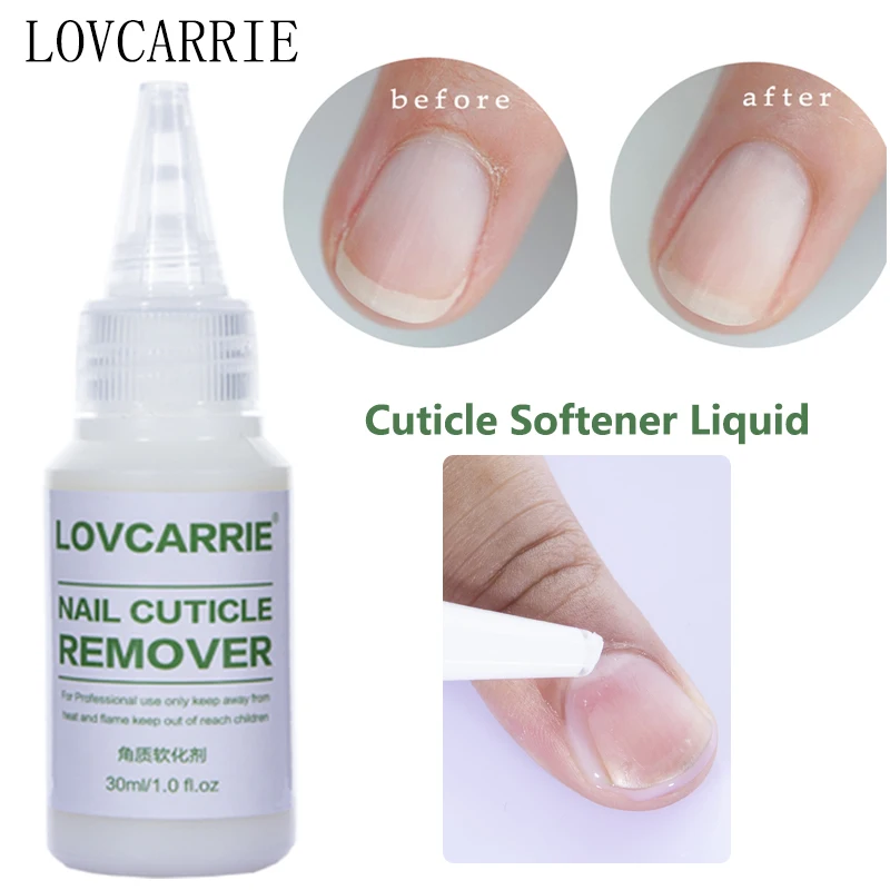 

LOVCARRIE 30ML Nail Cuticle Remover Softener Liquid Exfoliator Cuticle Oil Treatment Manicure Soften Dead Skin for Nails Care