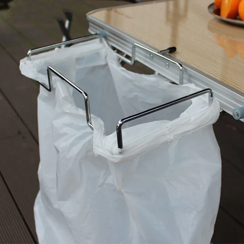 Прочная X-тип Складная мусорная подставка металлическая сумка коробка держатель