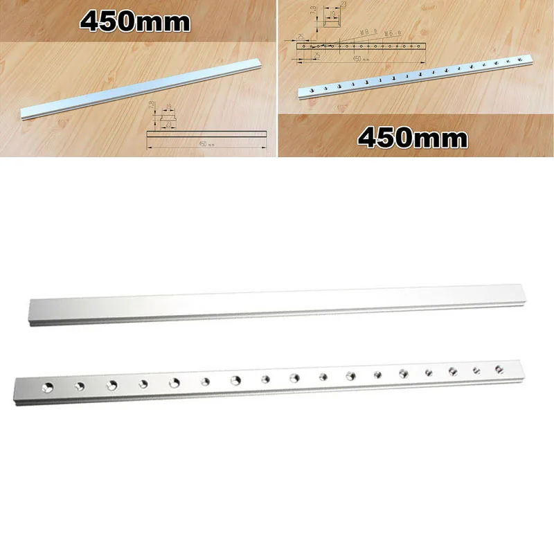 

450mm T-track T-slot Miter Track Jig Fixture Woodworking Tool For Router Table