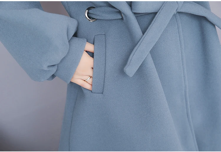 

Early Autumn Windbreaker Women's Long Section Korean 2020 New Autumn Waist Female wind Overcoat Cape Type L186