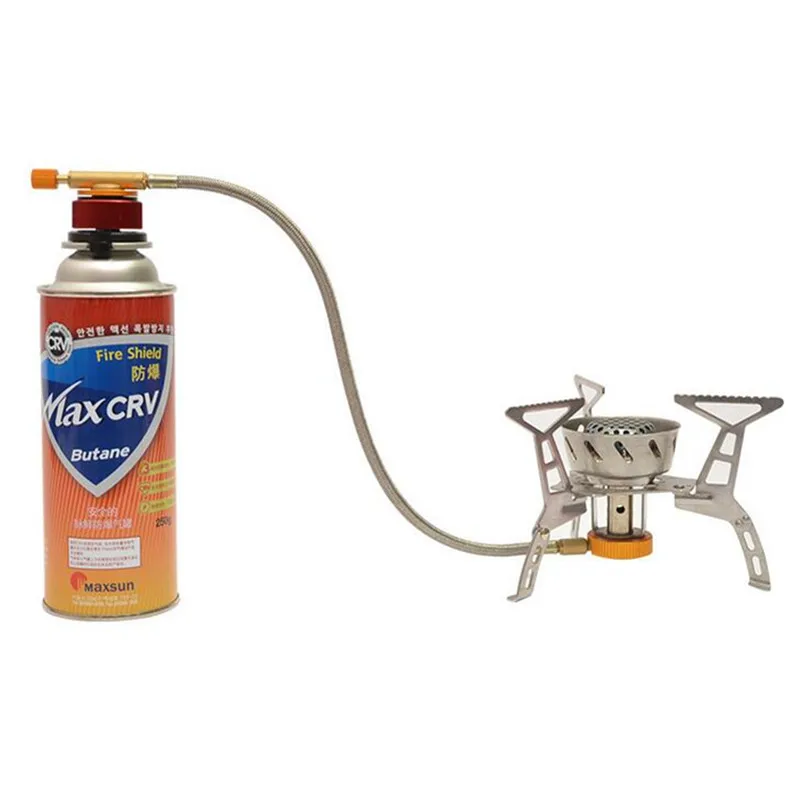 Mini Camping Gas Stove Portable Outdoor Cooking Burner Conversion Head Adapter With Self-Closing Function | Электроника