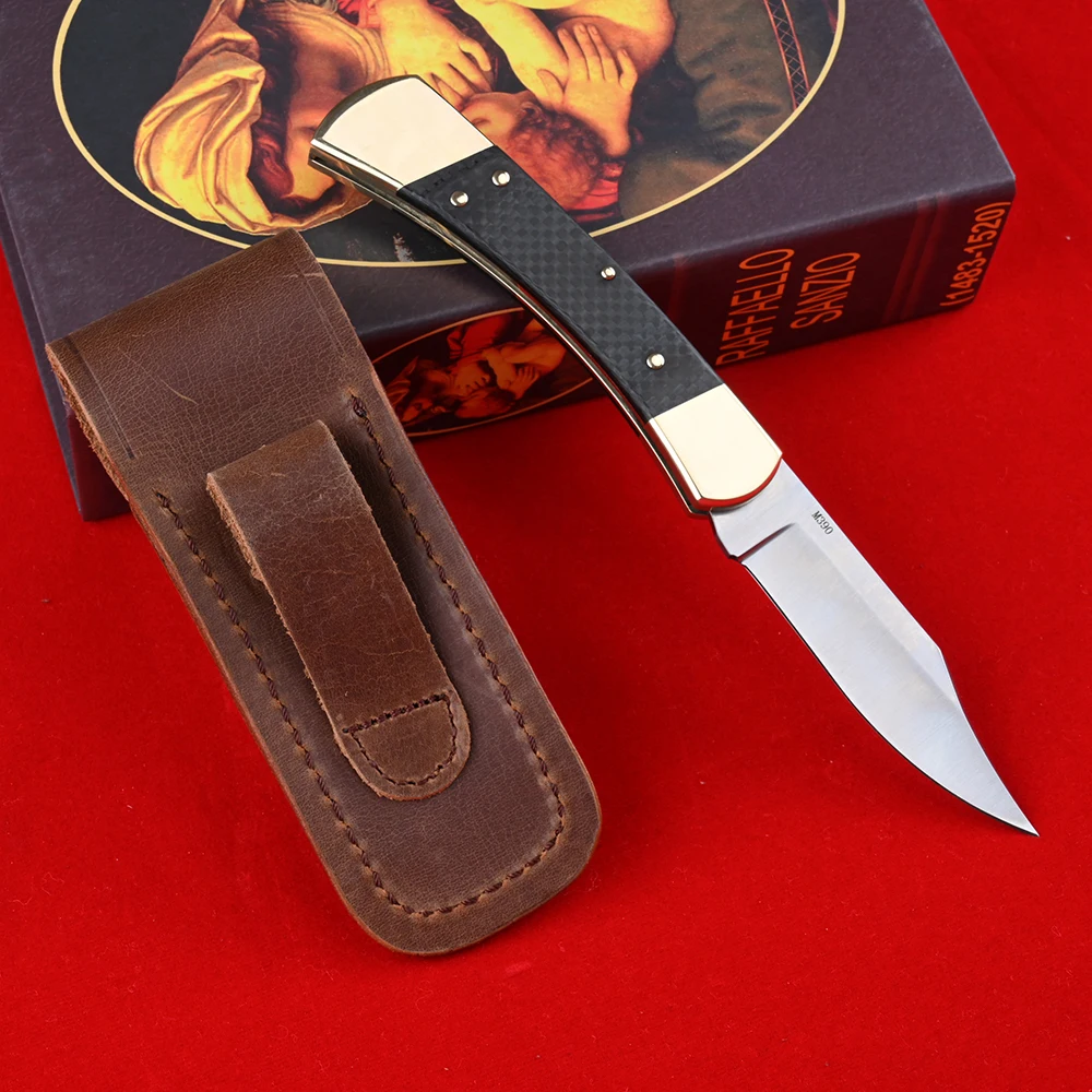 Murah Outdoor Camping Berburu Pisau Saku M390 Pisau Lipat Survival Taktis Pertahanan Diri Senjata 110BRS-50th Edisi Ulang Tahun