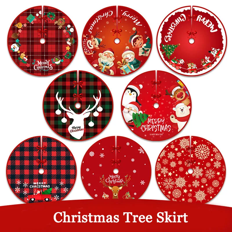 

Christmas Tree Skirt Santa Claus Christmas Decoration For Home Navidad Xmas Gift Christmas Tree Ornaments New Year 2022 Noel