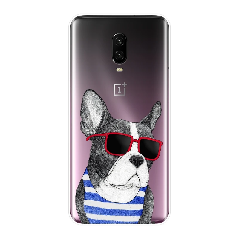 Мягкая задняя крышка для OnePlus 3 3T 5 5T 6 6T чехол телефона из силикона мопс собака