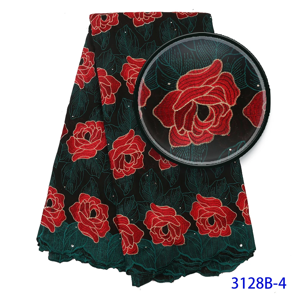 Вышивка африканская швейцарская вуаль кружевная ткань винный бордовый цвет 2020