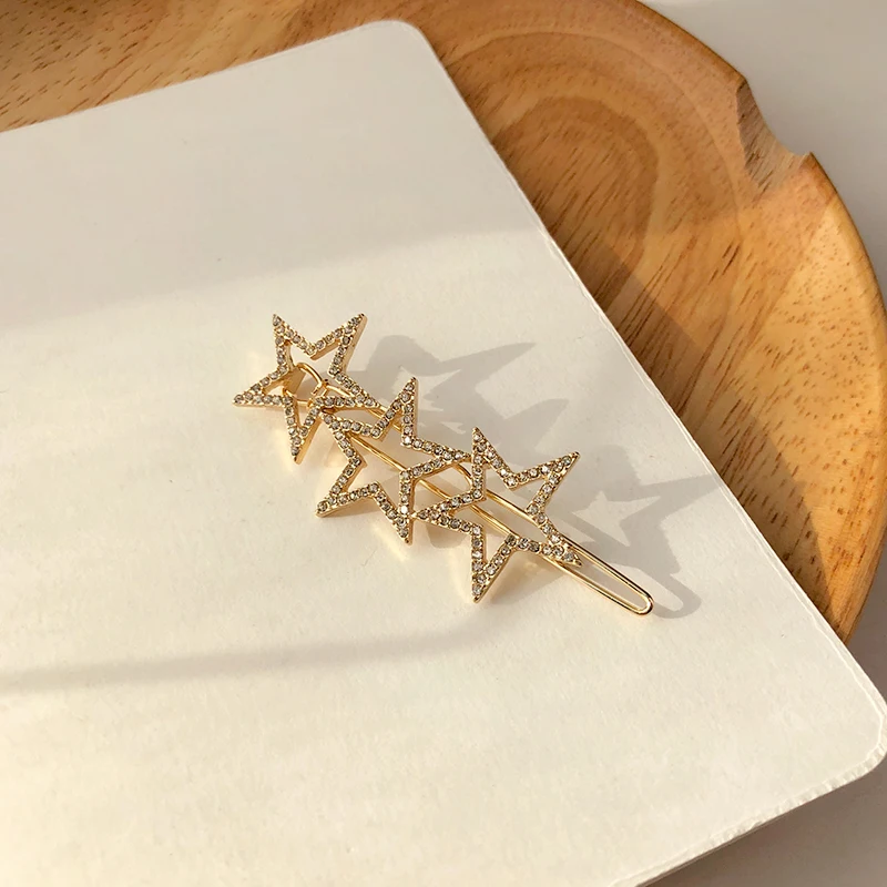 

Star Hairpin Hair Clip For The Women Hair Barrettes Pins Metal Hairgrip Crystal Hair Clip Women Accessories